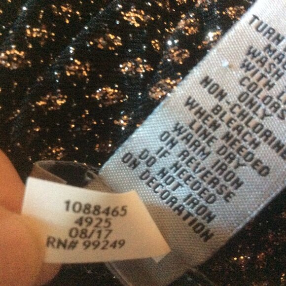 Catherines Black w/Gold & Silver Shimmer Metallic Tank & Cardigan Set Size 24W - Picture 7 of 8